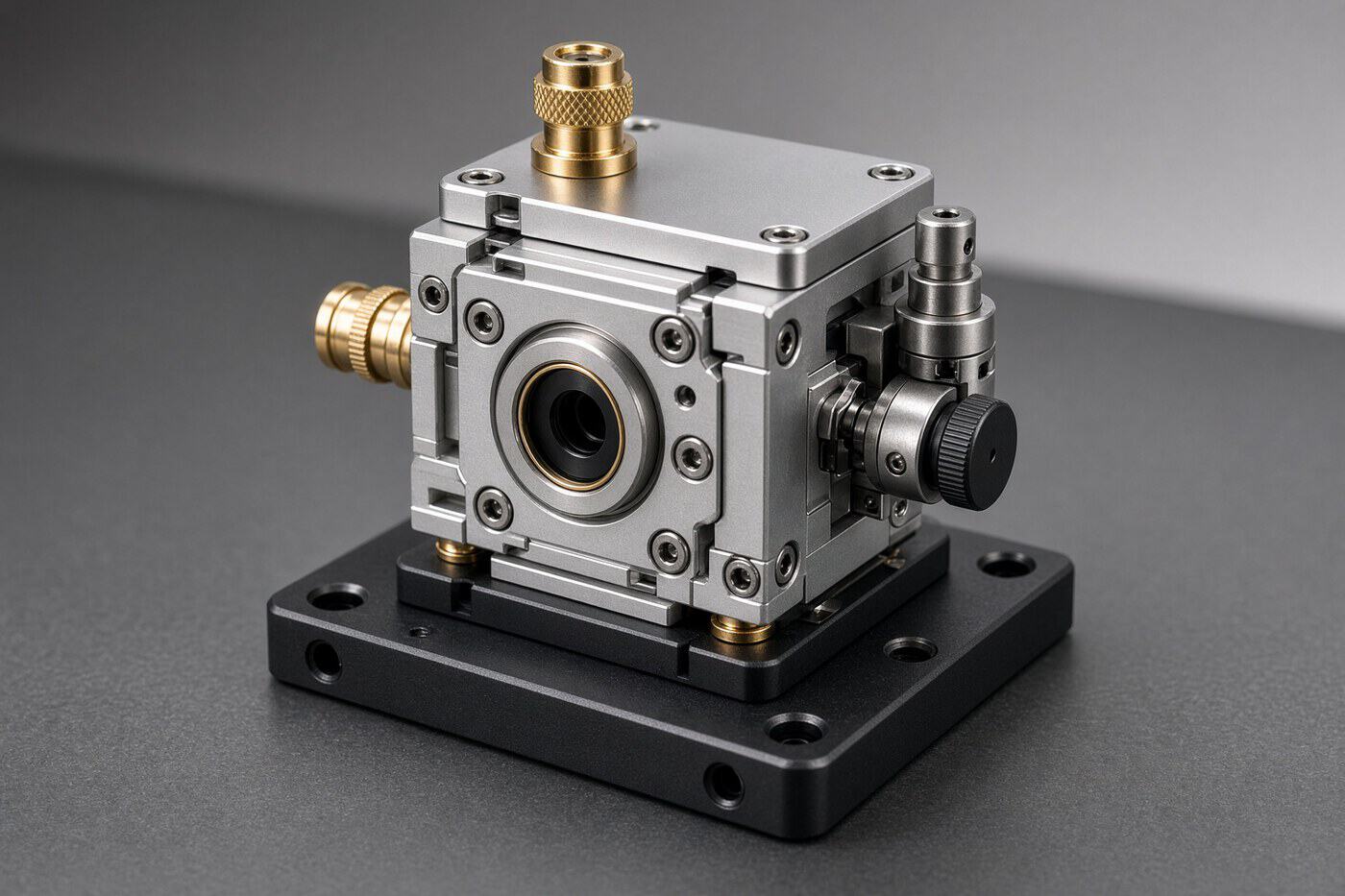 The 2004 flight instrument head: a combined Raman and laser-breakdown spectrometer, photographed against a scale rule.